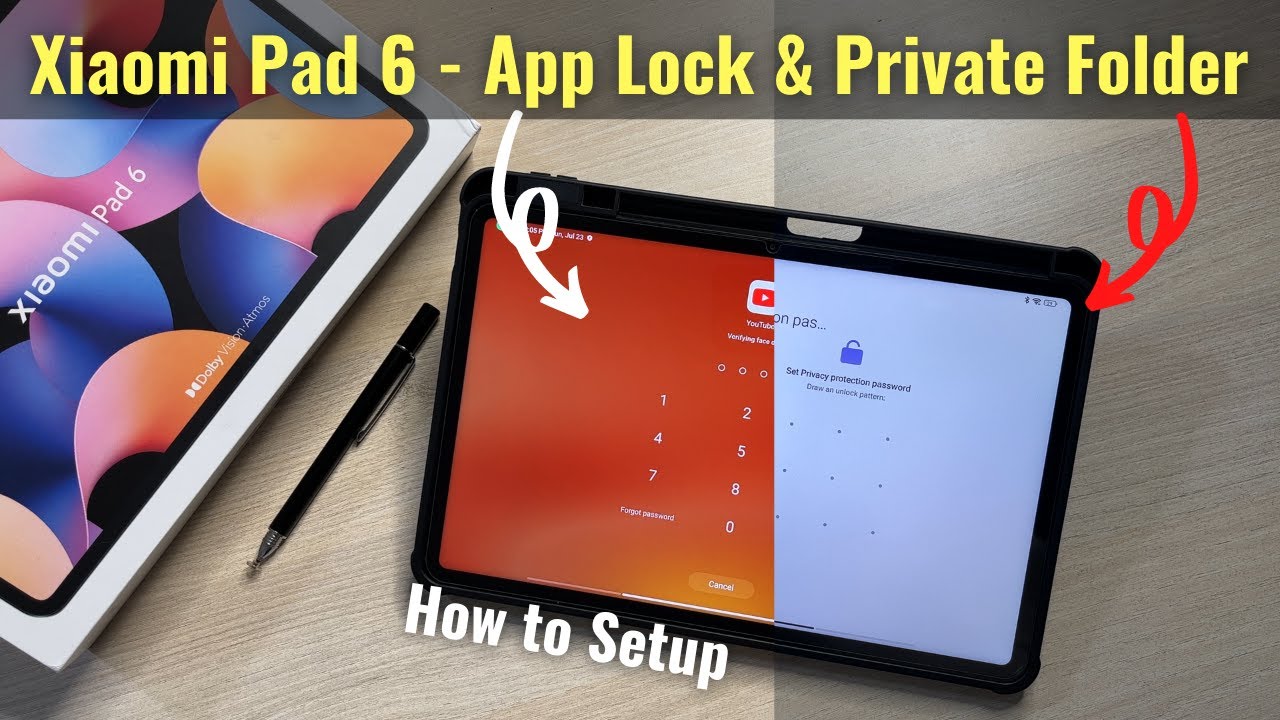 Xiaomi Pad 6 - App lock & Private Password Protected Folder Feature | How to Setup