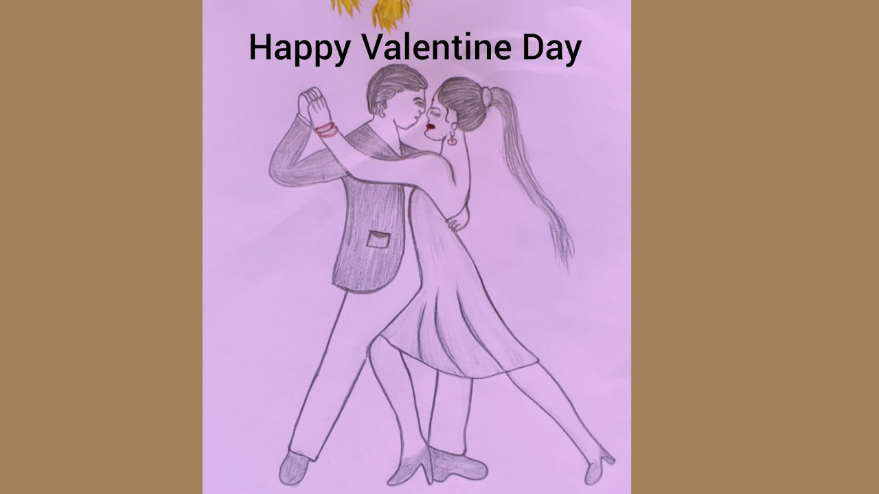 How to draw couple drawing|coupledancing drawing|Valentinedaydrawing stepbystep#youtube AnuArt&Craft