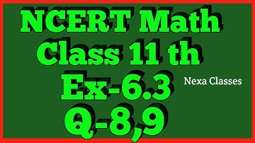 Class 11th,Ex-6.3,Q 8,9 ( Linear Inequalities ) Maths CBSE NCERT