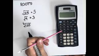 How to use TI-30XIIS to evaluate roots