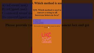 How to convert string in lowercase. #javaquiz #viral #developer #ytshorts
