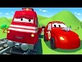 Поезд Трой и Гоночный автомобиль в Автомобильный Город |Мультфильм для детей