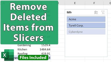 Remove Deleted Items from Slicers & Pivot Tables - EQ 83