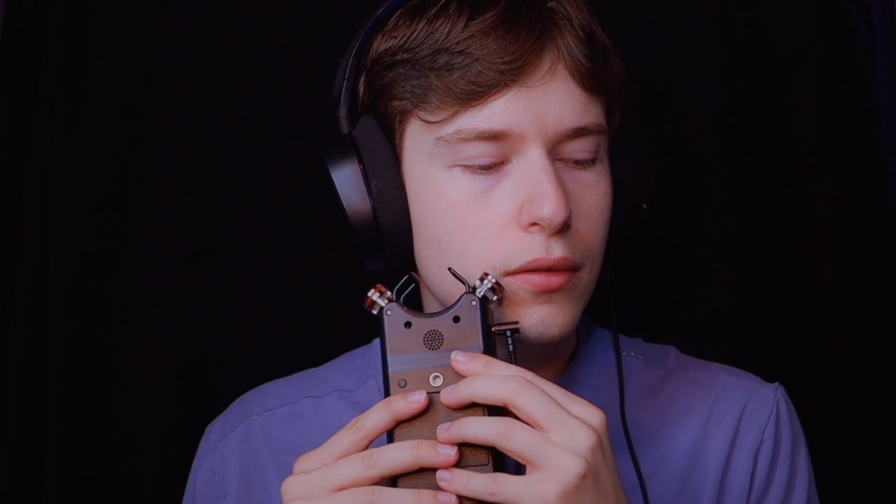 Close Tascam ASMR Whispers and Mic Touching