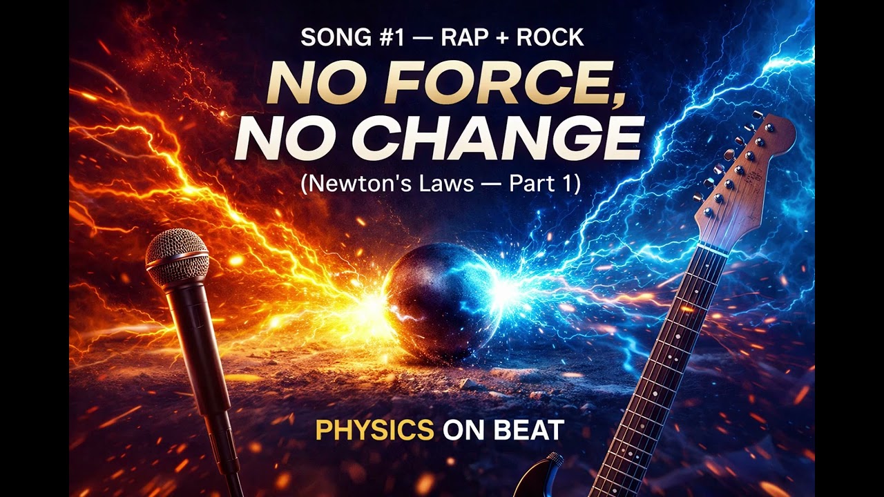 NO FORCE, NO CHANGE 🔥 | Physics Rap Song (Newton’s First Law)