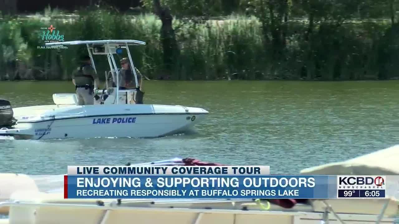 Enjoying fishing and boating at Buffalo Springs Lake