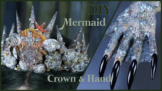 DIY Mermaid's Crown and Hand 🧜‍♀️ 👑 | Liliana Alves