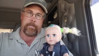 See What Trucker Dad Does While Babysitting Daughters Doll For The Day