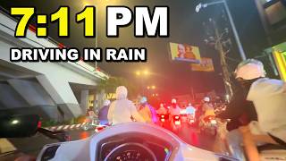 Saigon Vlog 🇻🇳 | 7:11 PM Driving in rain – Nguyen Huu Canh to Hang Xanh | Motorbike POV