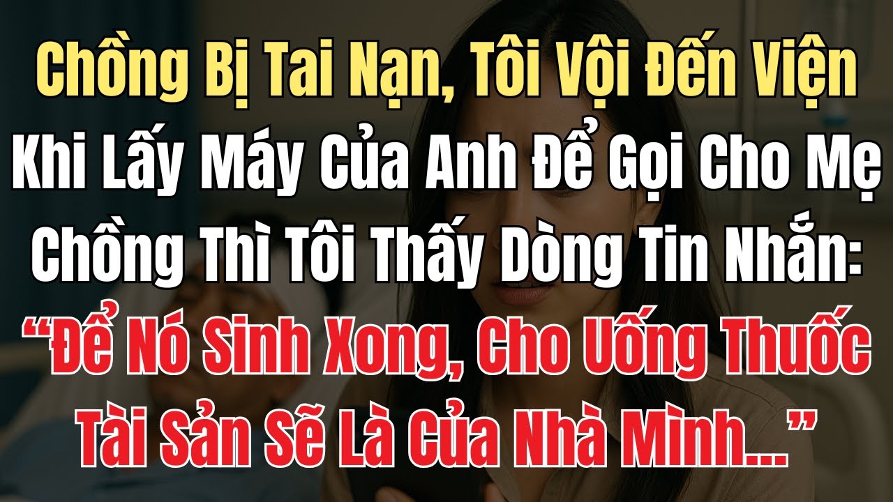 Chồng Bị Tai Nạn, Tôi Vội Đến Viện. Khi Lấy Máy Của Anh Để Gọi Cho Mẹ Chồng Thì Tôi  Thấy Tin Nhắn..