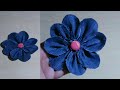 How to make denim flowers easy tutorial| Denim flower DIY