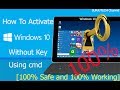 how to activate windows 10 without key using cmd