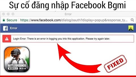 Sự cố đăng nhập Facebook Bgmi | Ứng dụng không hoạt động Ứng dụng này hiện không thể truy cập được