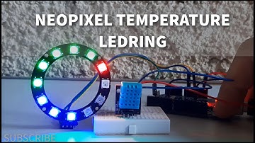 Animated NeoPixel LED Ring Temperature Monitor using Arduino