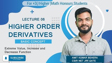 Lecture 6 | Extreme Values of Functions | B.Sc Mathematics |Higher Order Derivatives | Calculus