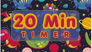 🦖🚀 20-Minute Space Dinosaur Countdown Timer | Fun Classroom Visual Focus Timer for Kids (End Sound)