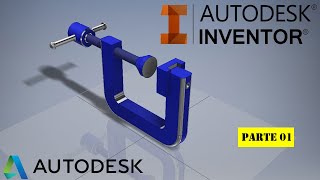 Prensa en C (Modelado de Partes)  Parte 1/2  Autodesk Inventor  Tutorial (Español)