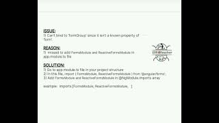Can't bind to 'formGroup' since it isn't a known property of 'form' | Annular | FormGroup | Material