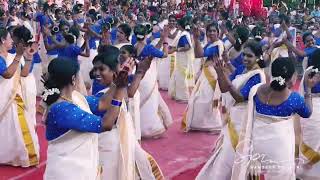 വലിയ തിരുവാതിര | kallada bhagavathy temple | mega Thiruvathira | Uma sandeep | Meera ram mohan