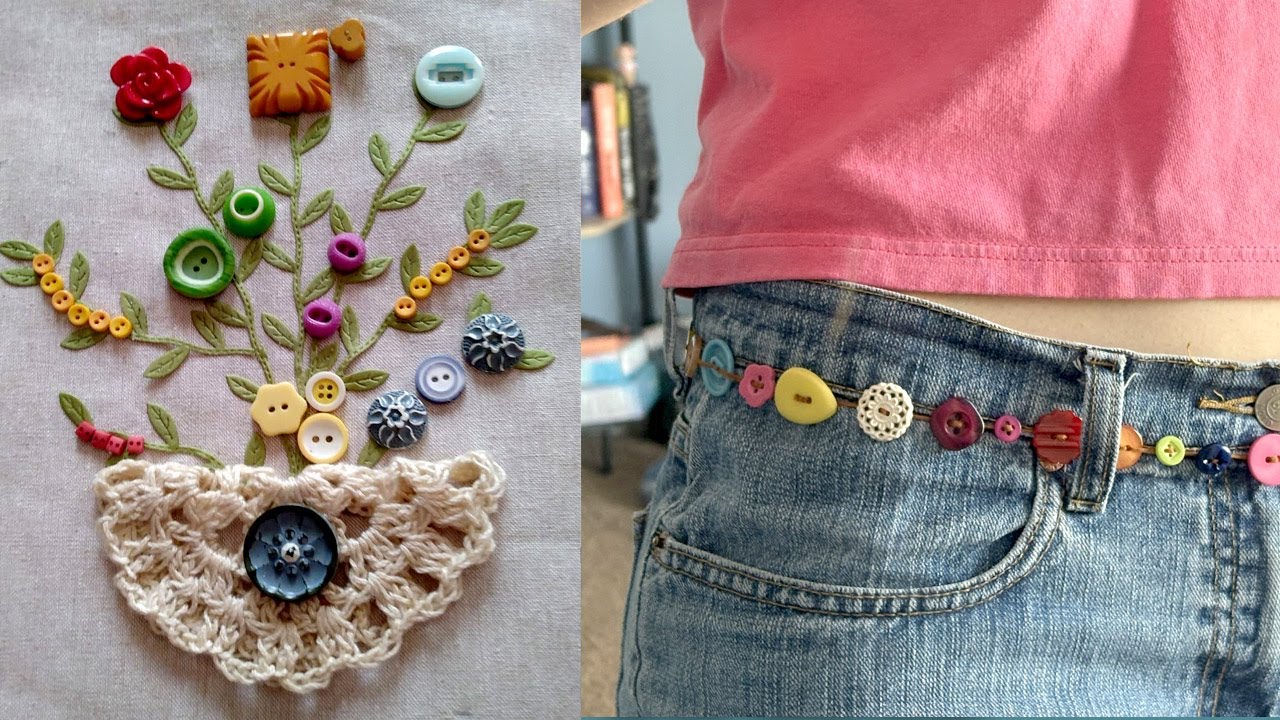 25 Smart Ways to Use Buttons in Sewing, Clothing & Home Decor - YouTube