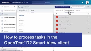 How to process tasks | OpenText Documentum D2 Smart View Client screenshot 5