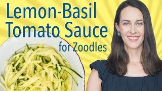 Refreshing & full of nutrients, this raw zucchini noodle recipe is
brightened with yellow tomatoes lemon basil. at
http://www.cookingcompaniont...