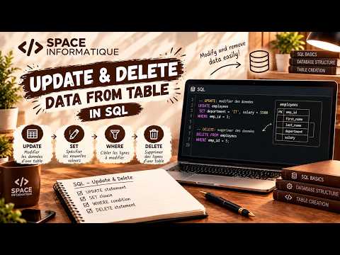 UPDATE & DELETE Data from Table in SQL | Modify & Remove Data | Space Informatique