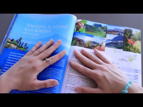 ASMR REISEKATALOG 🌞🌊🐚⛵(PAGE TURNING, TRACING, PAPER SOUNDS) | ASMR DEUTSCH/ GERMAN