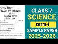 🔥 Class 7 Science PT-1 Sample Paper 2025-26 📝 | Term 1 Exam Preparation | Important Questions 💡