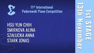 13th November - 1st stage / Part 1 - Paderewski Piano Competition