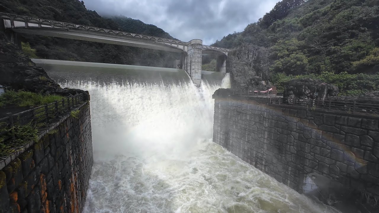 【毎秒100トンのMAX放流！！】石小屋ダム越流シーン集・2024年8月31日