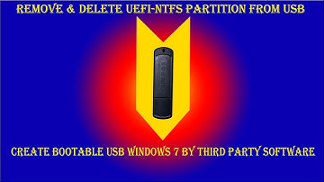 How to make a bootable Windows 7 USB after removing UEFI-NTFS Partition format #computersupportcs