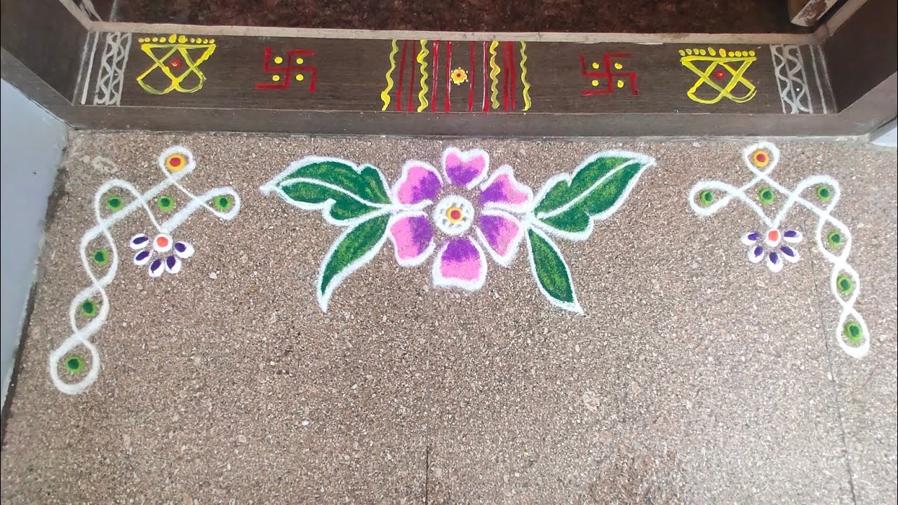 Super easy border rangoli design 