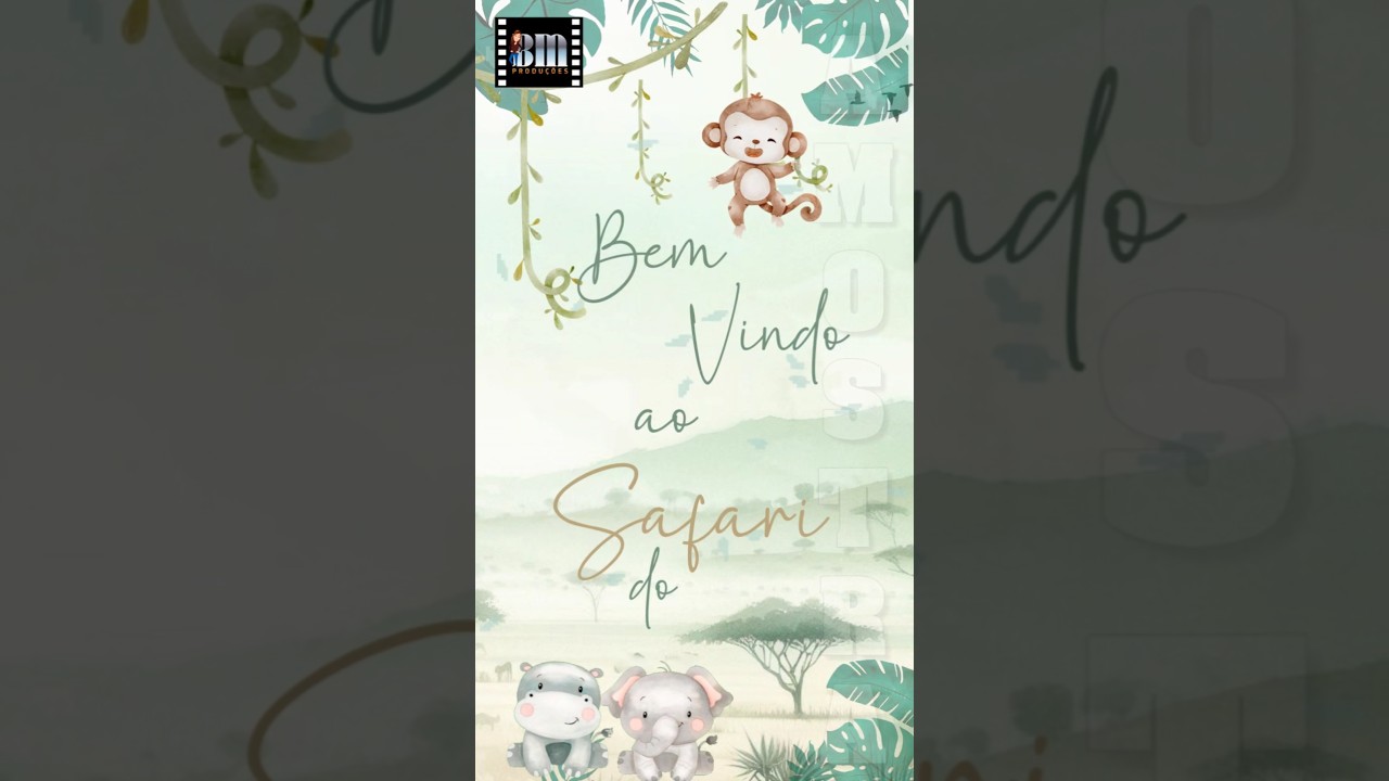 Convite Animado Safari 