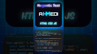Magnetic Text Effect in HTML CSS JavaScript 🧲