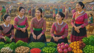 Discover Vietnam’s Unique Highland Market – Goats, Pigs \& Mouthwatering Cuisine!