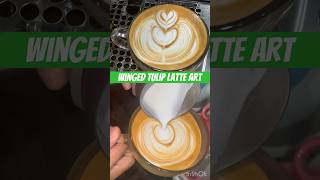 Winged tulip latte art 30th Nov coffee coffeeart latte latteart wingedtulip shorts