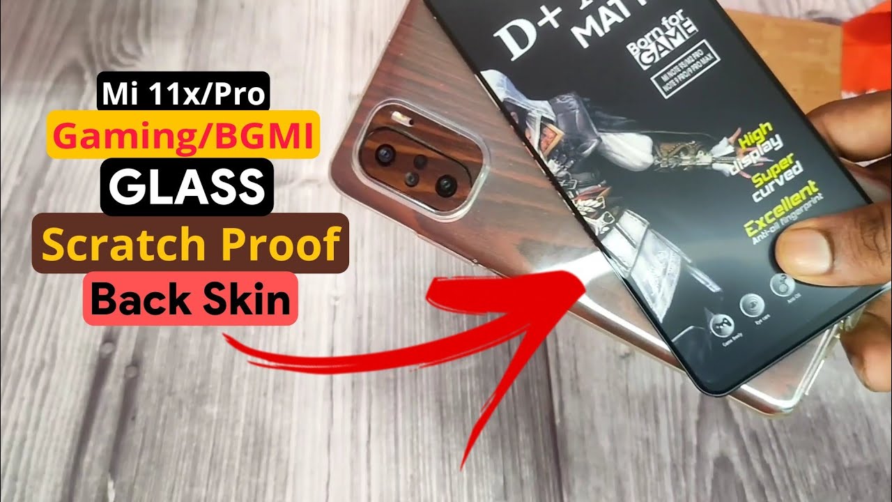 Original Mi 11x Accessories | BGMI Tempered Glass | Scratch Proof Mobile Skin | Gaming Matte Glass