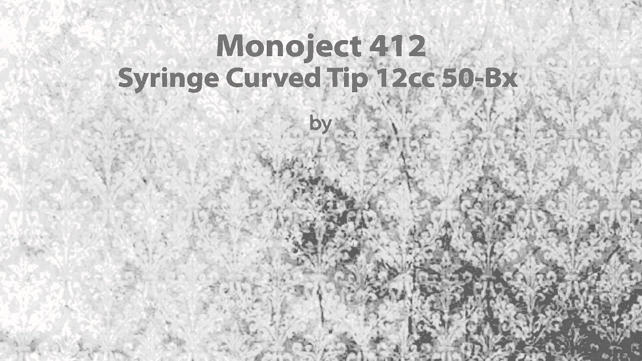 Monoject 412 Syringe Curved Tip 12cc 50-Bx