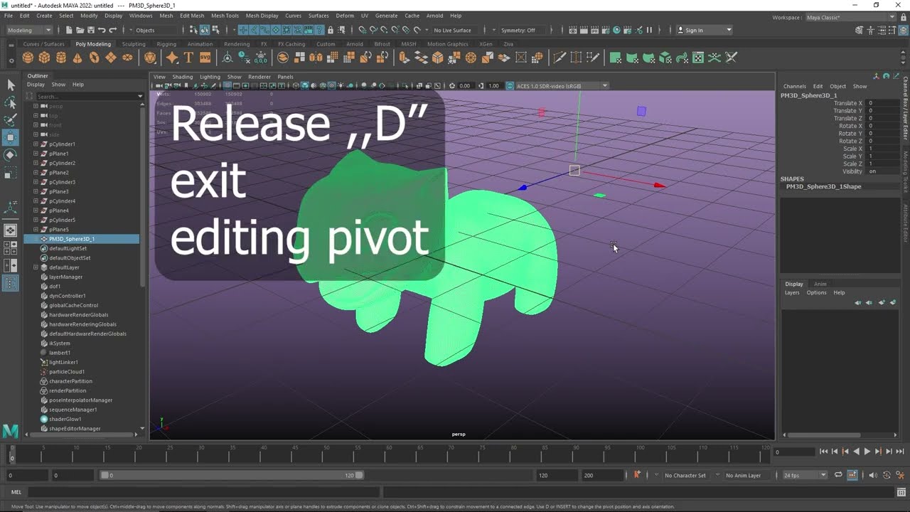 Reset Pivot Maya