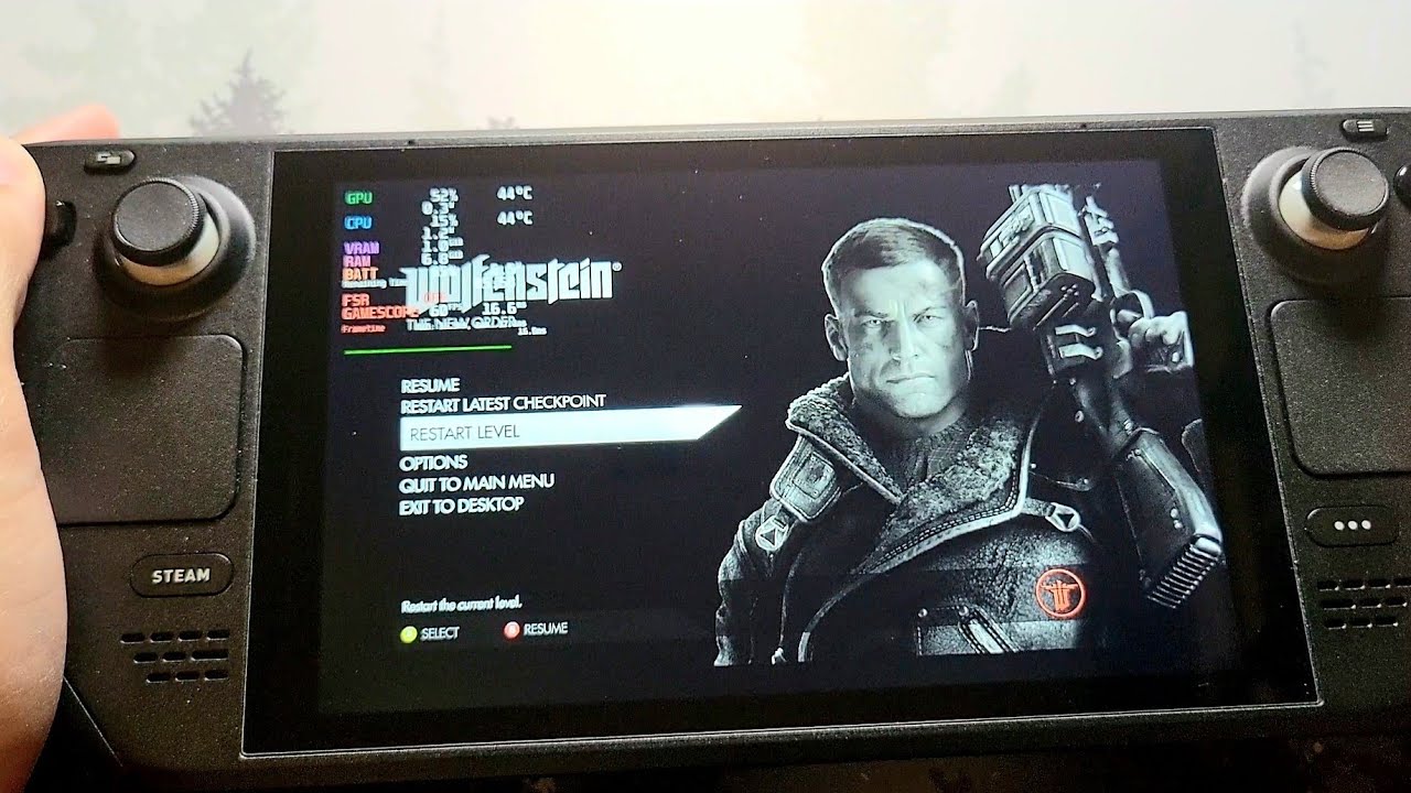 STEAM DECK - Wolfenstein: The New Order - High Settings 60FPS Gameplay 