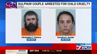 Sulphur couple arrested after 3 children under 6 test positive for meth, deputies say