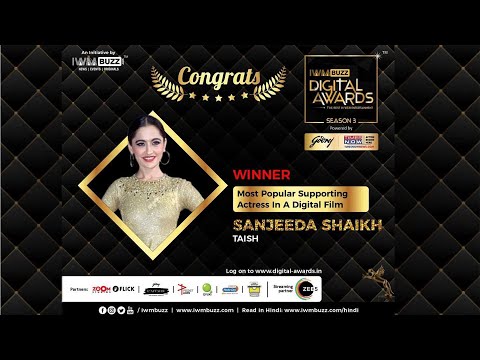IWMBuzz Digital Awards Season 3 Sanjeeda Shaikh S Winning Speech