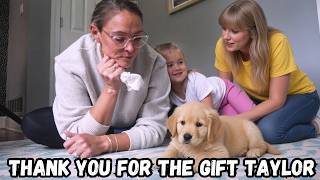 Kylie Kelce Cries Out as Taylor Swift Gifted Wyatt a Puppy on her 7th birthday