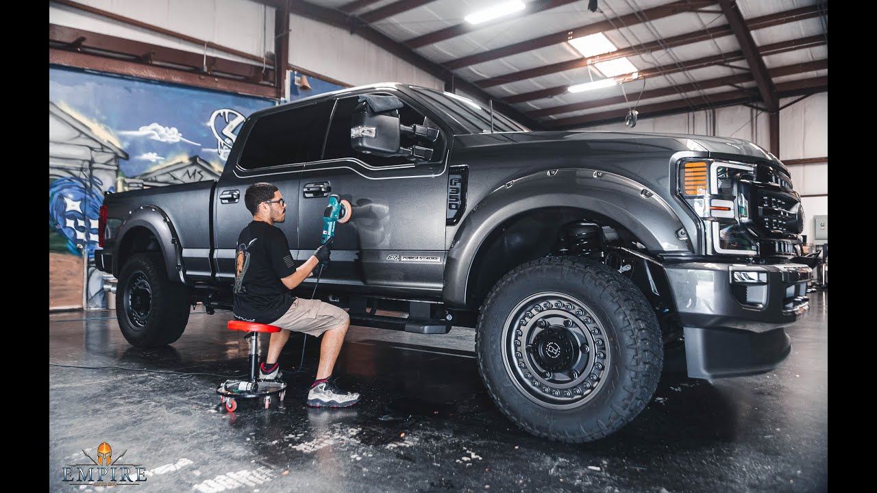 Powerstroke Diesel Ford F350 On Black Rhino Wheels Gets Cleaned Up With