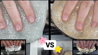 Testei Pela Primeira Vez A Folha De Ouro E De Prata Em Uma Clear Slime - Marcelli Becker