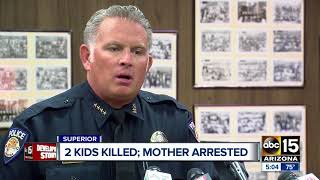 Mother arrested after two kids were found dead in Superior