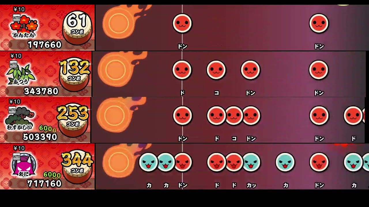 太鼓の達人 NS1】星のカービィメドレー【全難易度同時再生】 - YouTube