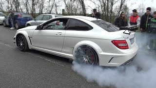 Cars \& Supercars Leaving Cars \& Coffee Italy 2018! - Burnouts, Accelerations \& LOUD Revs!