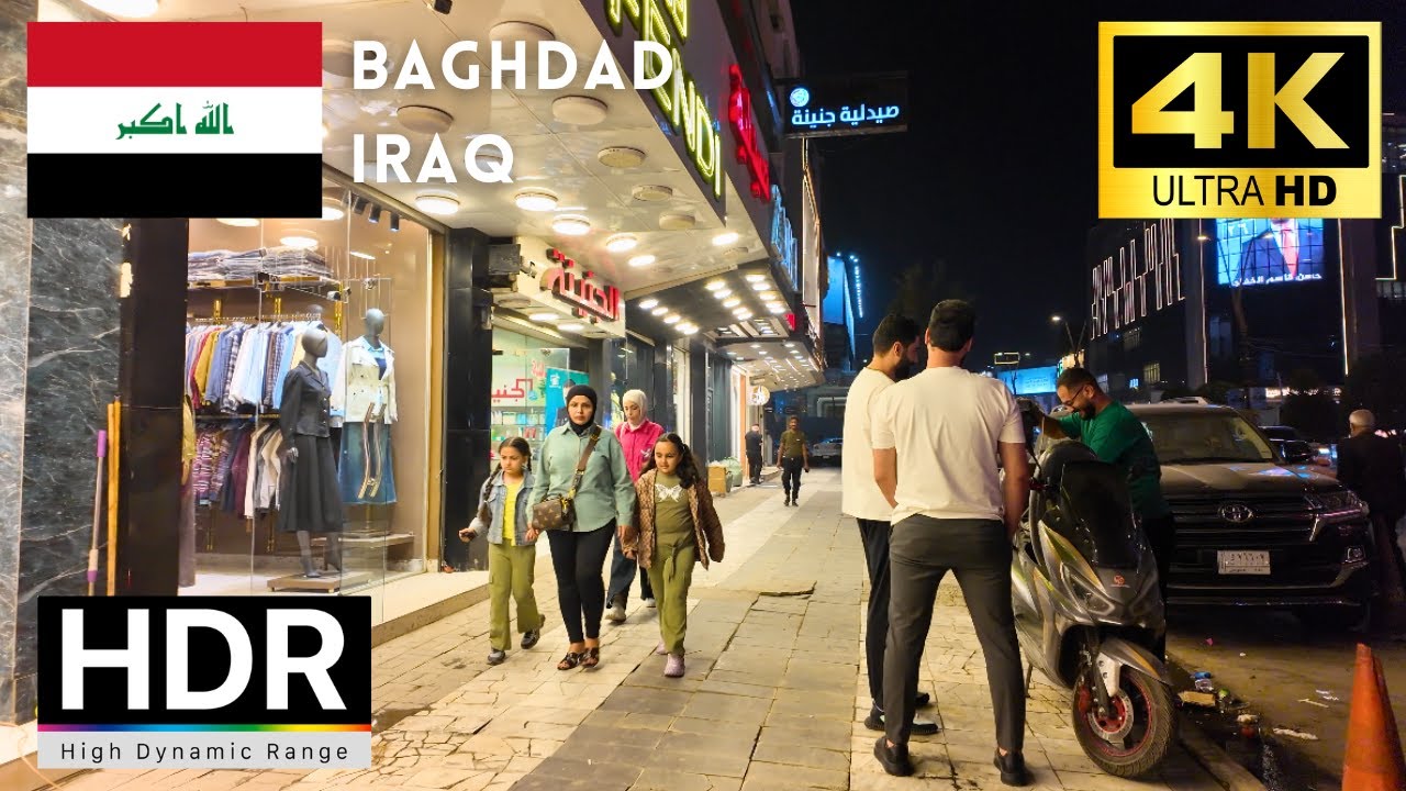 🇮🇶Baghdad 4k walk - Iraq 4K Night Walking Tour｜4K 60fps